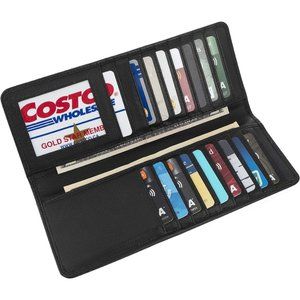 Men's Stylish Bifold Long Slim Wallet, RFID Handmadee Wallet Credit Card Holder